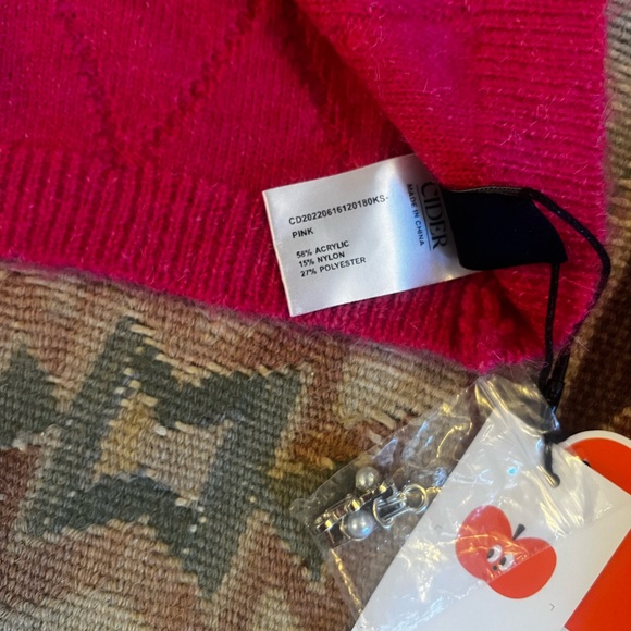 90s y2k style pink Cropped sweater& mini purse - Picture 5 of 11